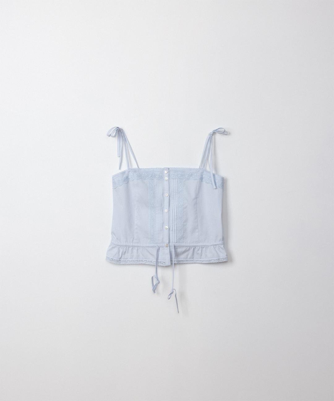 로지 레이스 뷔스티에 탑 (baby blue)