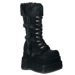 Bear-202 - Black Vegan Suede / 10