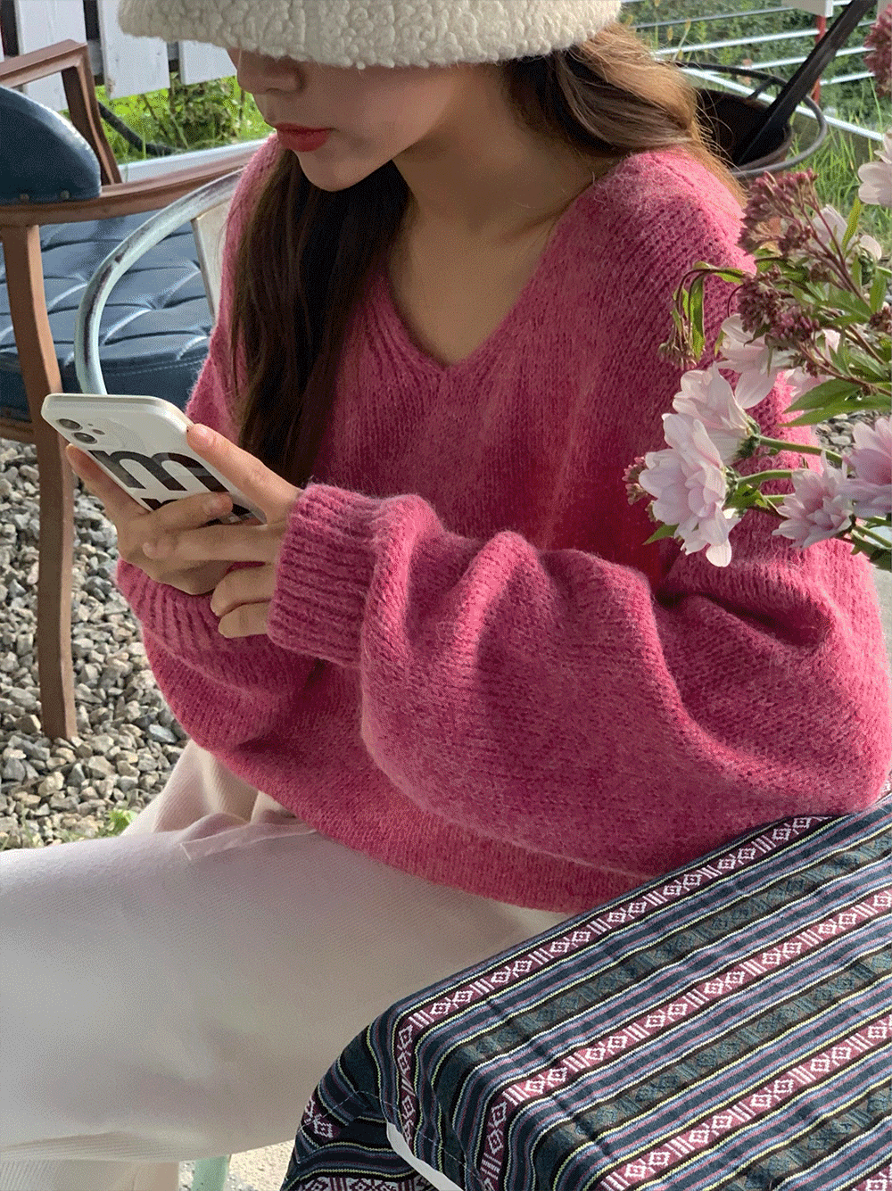 [바배]loose alpaca V kint (6color)