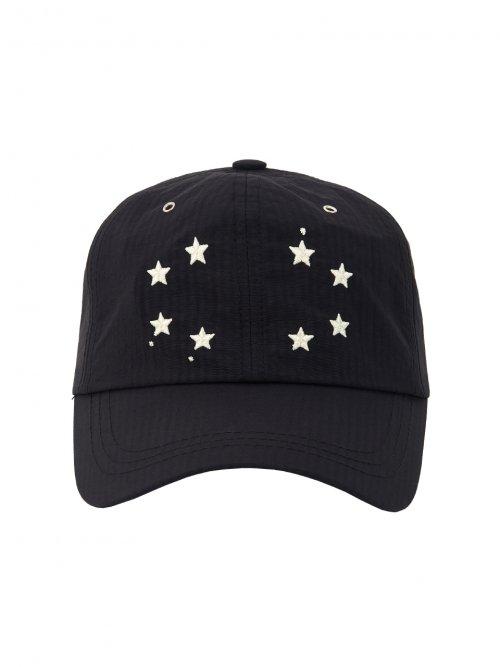 STAR EMBROIDERED BALL CAP (BLACK)