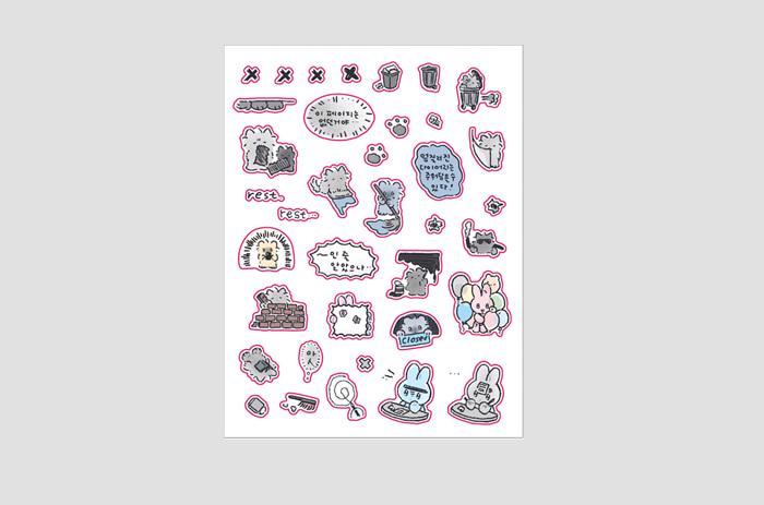 2차입고* [가벼운 친구들] 다이어리 수습스티커 01