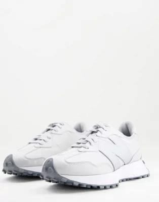 New Balance 327 metallic trainers in silver | ASOS