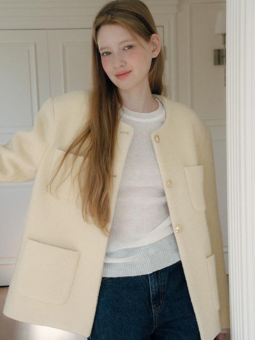 Overfit Tweed Wool Jacket_2 Colors