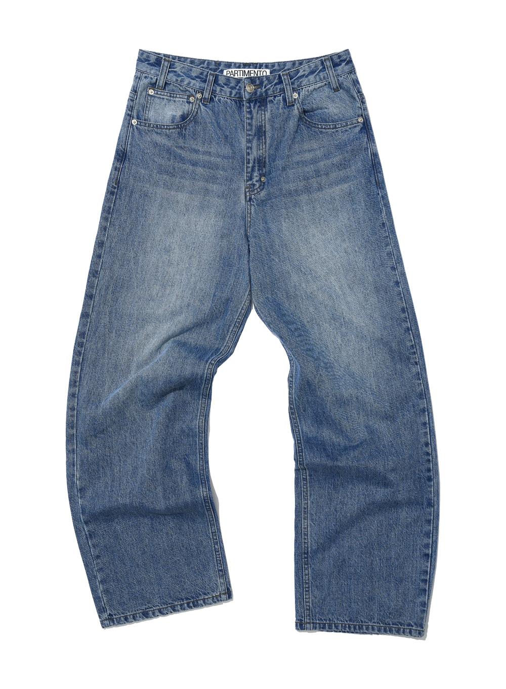 [WOMEN] CLASSIC WIDE LEG LOOSE JEANS_SAND BLUE