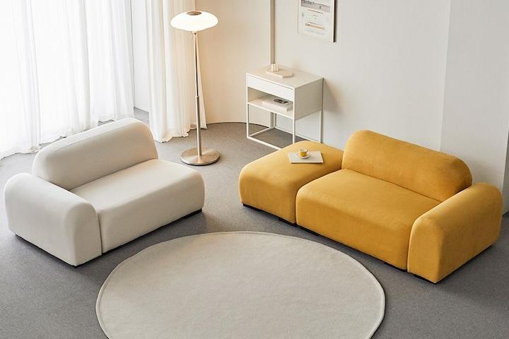 쿠폰가 177,110원 / 모노 하임 2인용 쇼파 패브릭 모듈 소파(쿠션 증정)