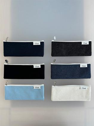 Clam flat pencilcase _ Canvas (9color)