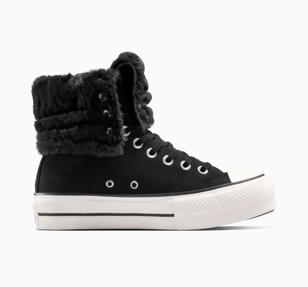 척테일러 올스타 폴드 오버 리프트 엑스하이 포우 퍼 블랙