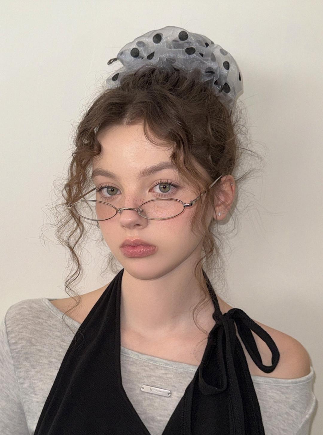 [온라인단독] 론딜 도트 시스루 헤어밴드