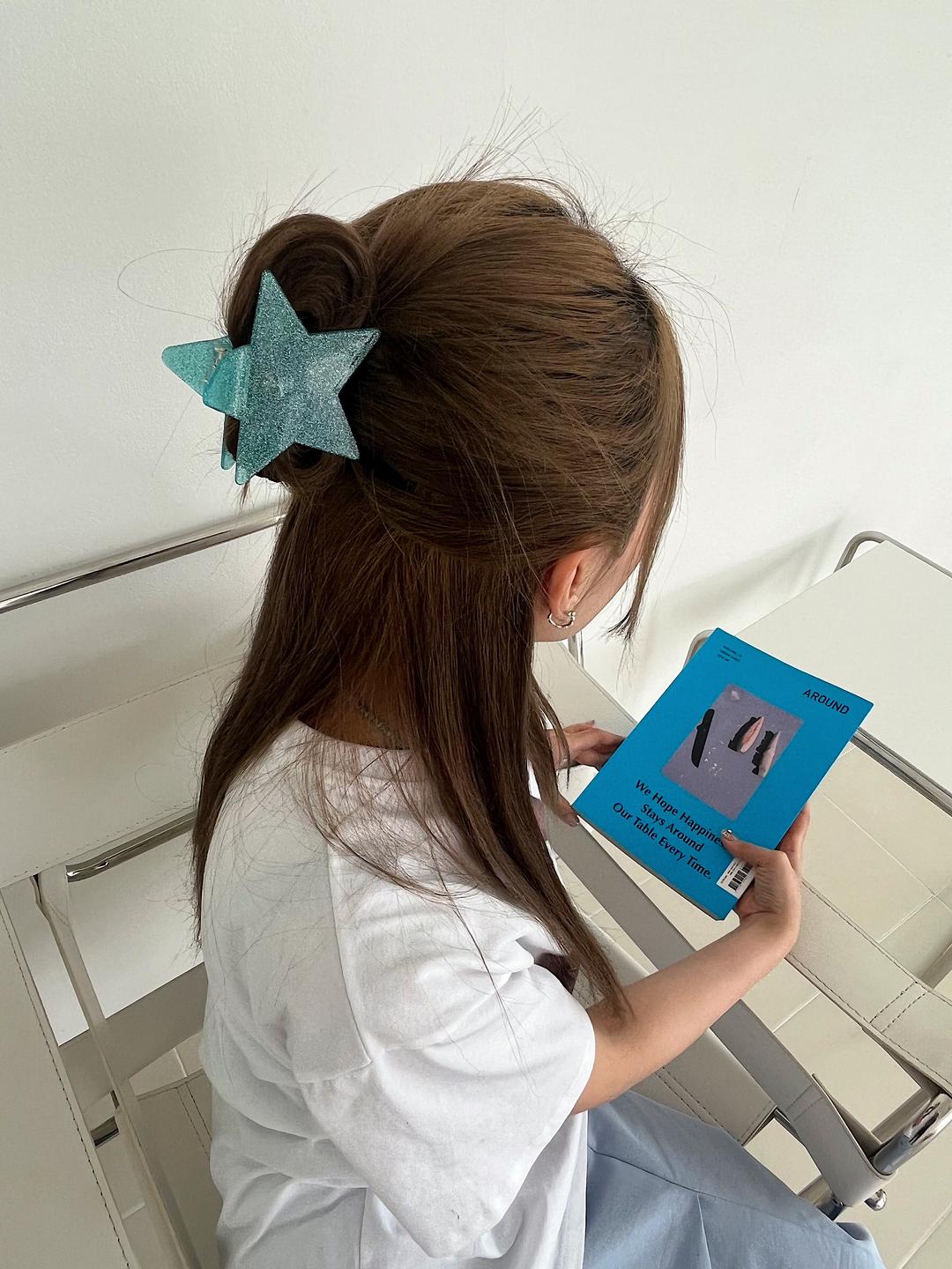 글리터 스타 헤어 집게핀 (5color)