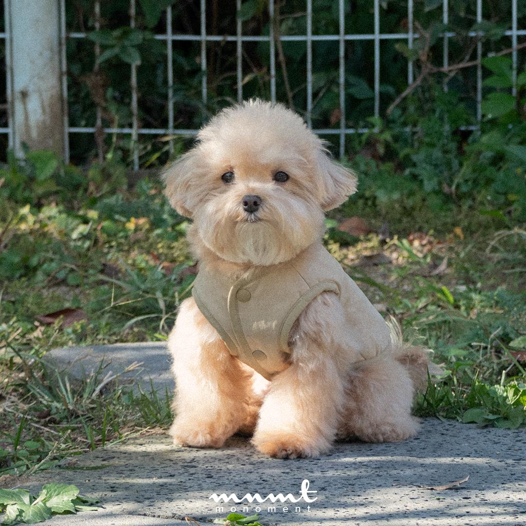 모노먼트 리버시블 패딩 베스트 (베이지)