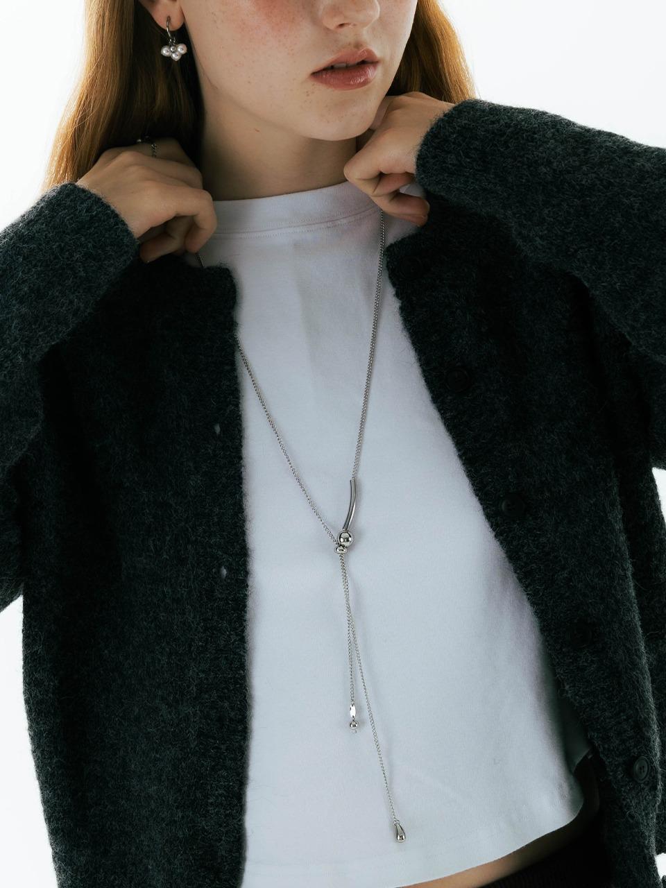 체인 슬라이드 볼 포인트 목걸이_PM24N003WT