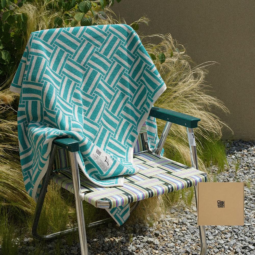 [29CM단독][리미티드][비치1P]익스클루시브 에디션 론체어 타월-피코크그린