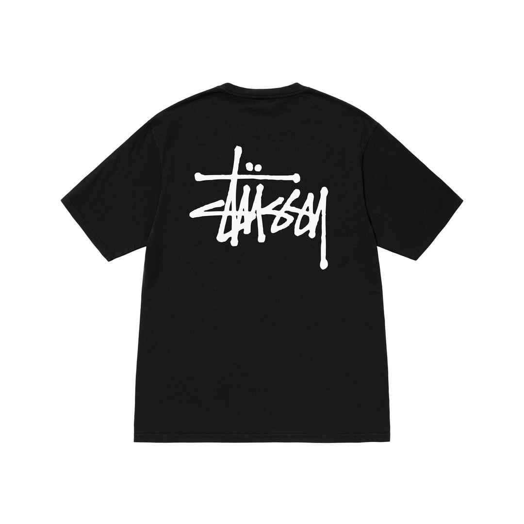 BASIC STÜSSY PIGMENT DYED TEE - Black / S
