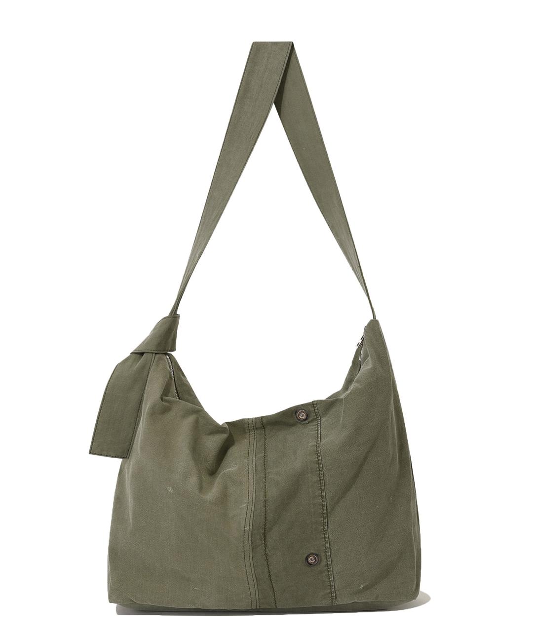 MIL-TYPE KNOT WASHED SHOULDER BAG (OLIVE DRAB)