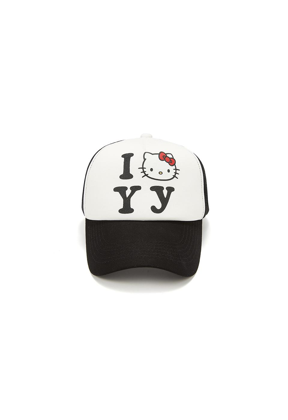 HELLO KITTY X YY TRUCKER CAP, BLACK