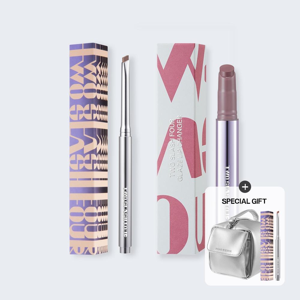 [뉴트럴 모브 립 SET] 스컬프트 립 쉐이퍼 아웃 토프 + 글레이즈 립 체인저 누 베리