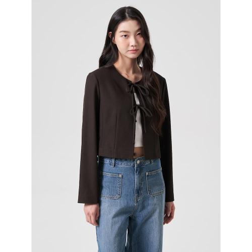 스트링 긴팔 재킷  브라운 (354811MQ3D)