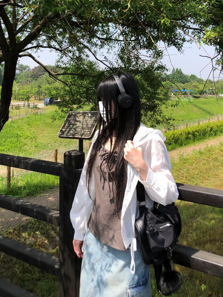 Cotton denim sleeveless