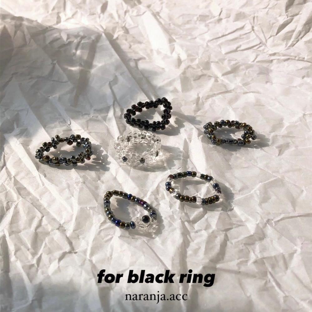 [나랑하] 폴블랙 비즈반지 for black beads ring