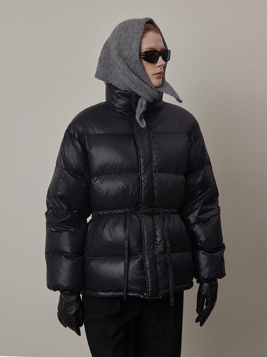 [루피타,꼬민지PICK]Middle Drawstring Duck Down Jumper-BLACK