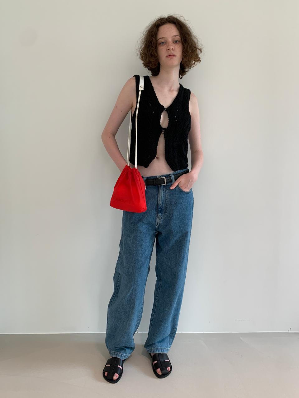 CROSS STITCH BAG RED SMALL