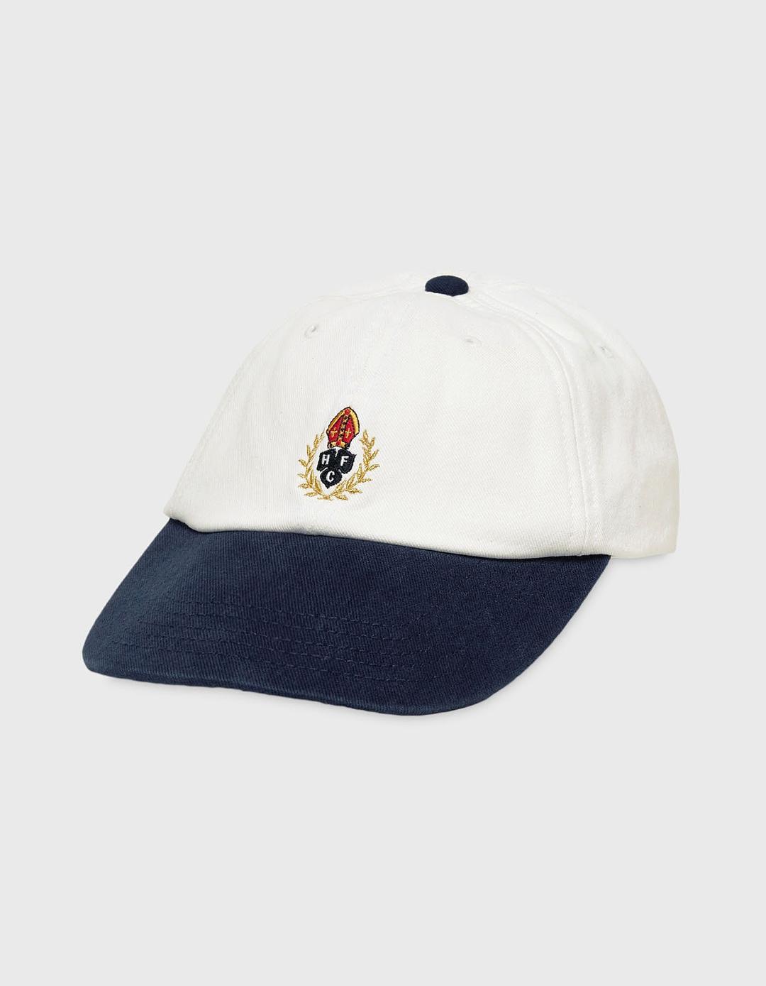 CREST TWILL VINTAGE WASHED CAP / White-Navy