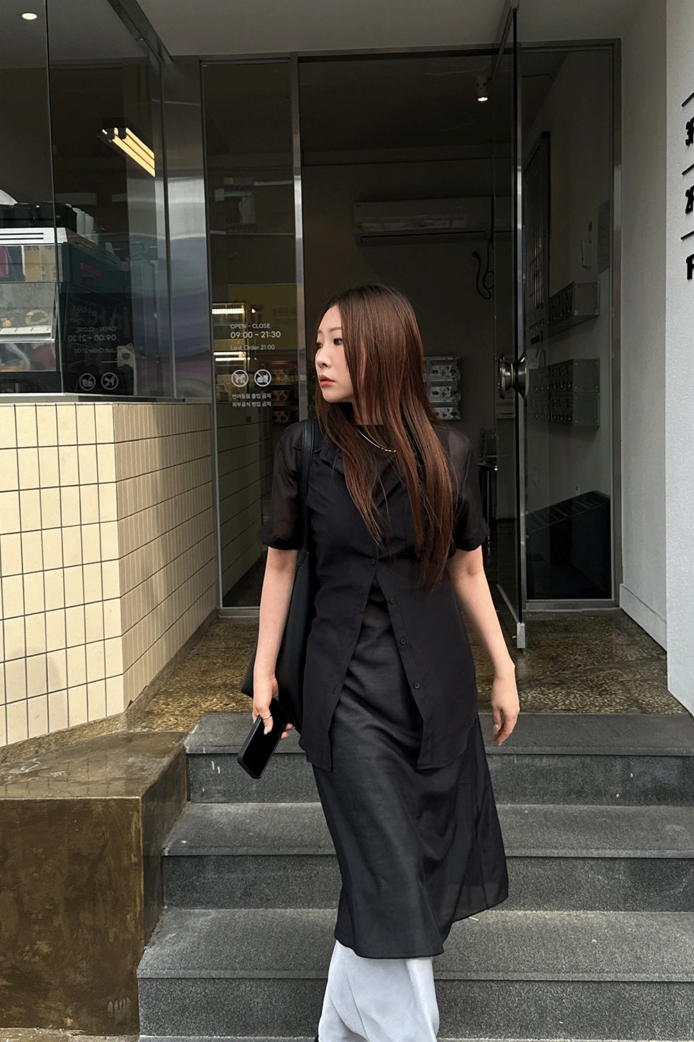 글로시 하프 셔츠 4 colors