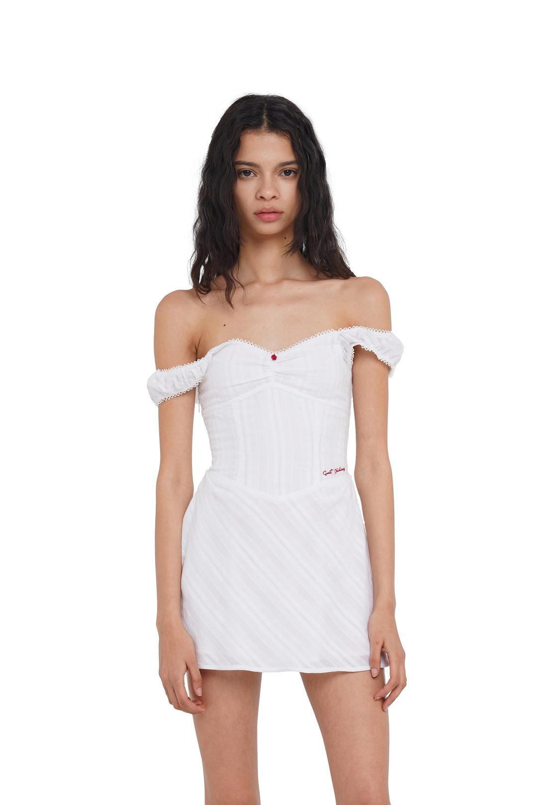 ‘ONE MOMENT' MINI DRESS - XS / WHITE / DRESS