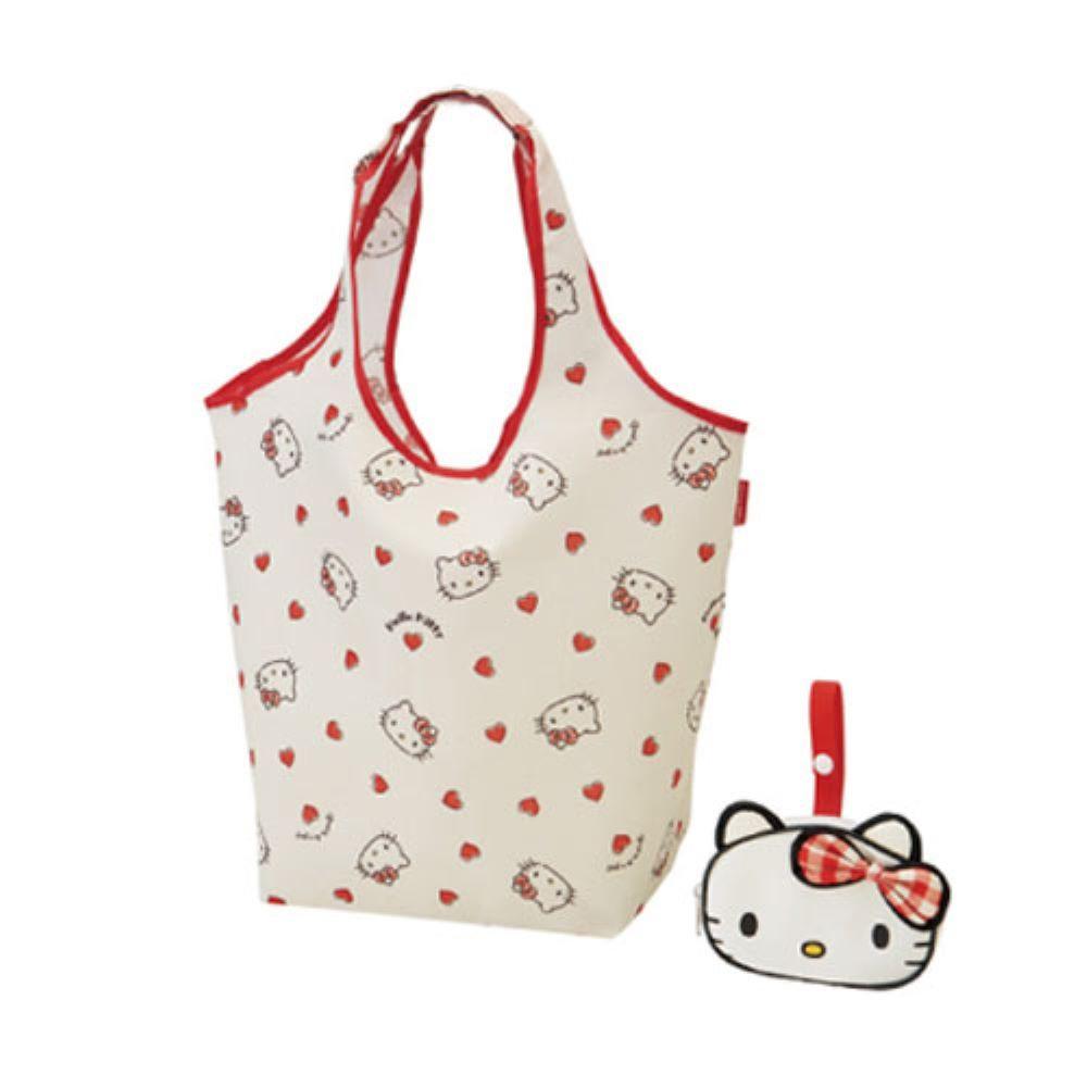 산리오 헬로키티 쇼핑 에코백 주머니세트 장바구니 휴대용 접이식 시장바구니