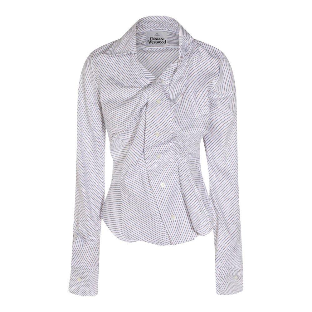 Vivienne Westwood Drunken Pinstriped Buttoned Shirt