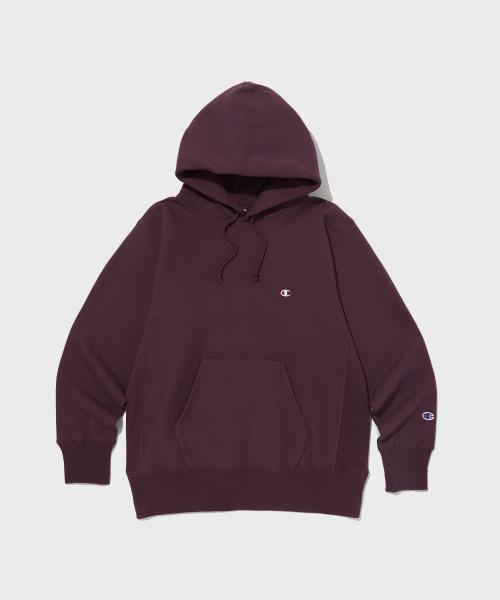 리버스위브 블루택 기모 후드 티셔츠 Dark Purple
