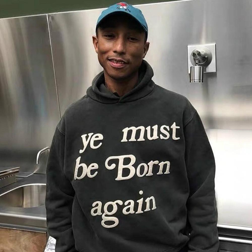 Ye must be born again  프린트 후드 후드티 티셔츠 힙합 빈티지 래퍼 음악 : ECNE