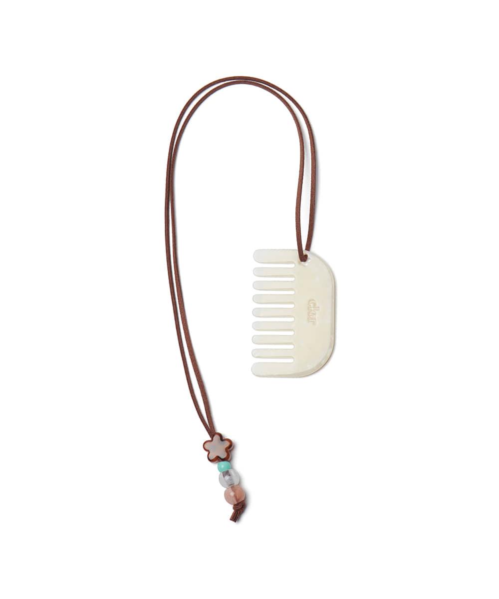 NECKLACE MARBLE COMB - OPAL WHITE