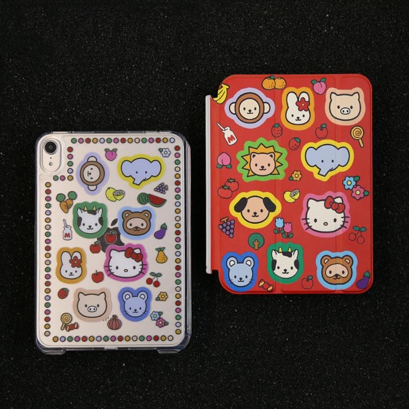 과일 러블리 레드 키티 친구들 아이패드 케이스