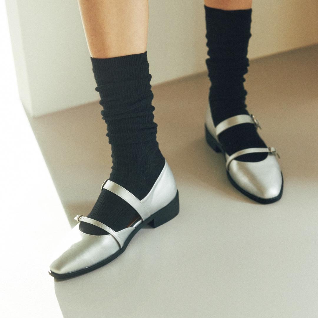 SM12 핸드메이드 투 스트랩 플랫슈즈 l 2Colors