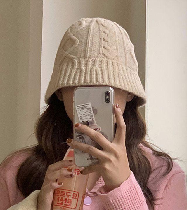 [3일간 미친세일당일출고/주문폭주] 케이블 짜임 니트 벙거지 버킷햇 모자