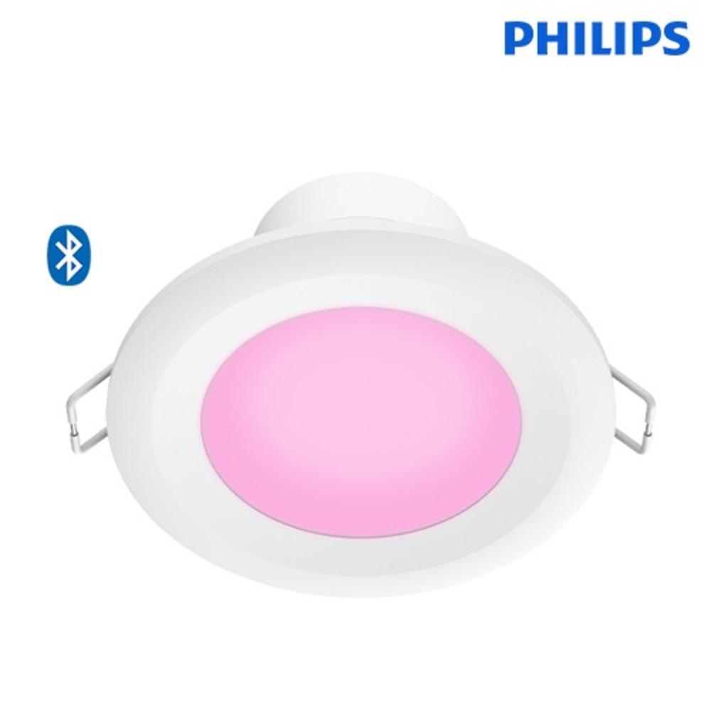 필립스 휴 컬러 앰비언스 4인치 아카리 다운라이트 LED 7.5W Hue 블루투스 스마트조명