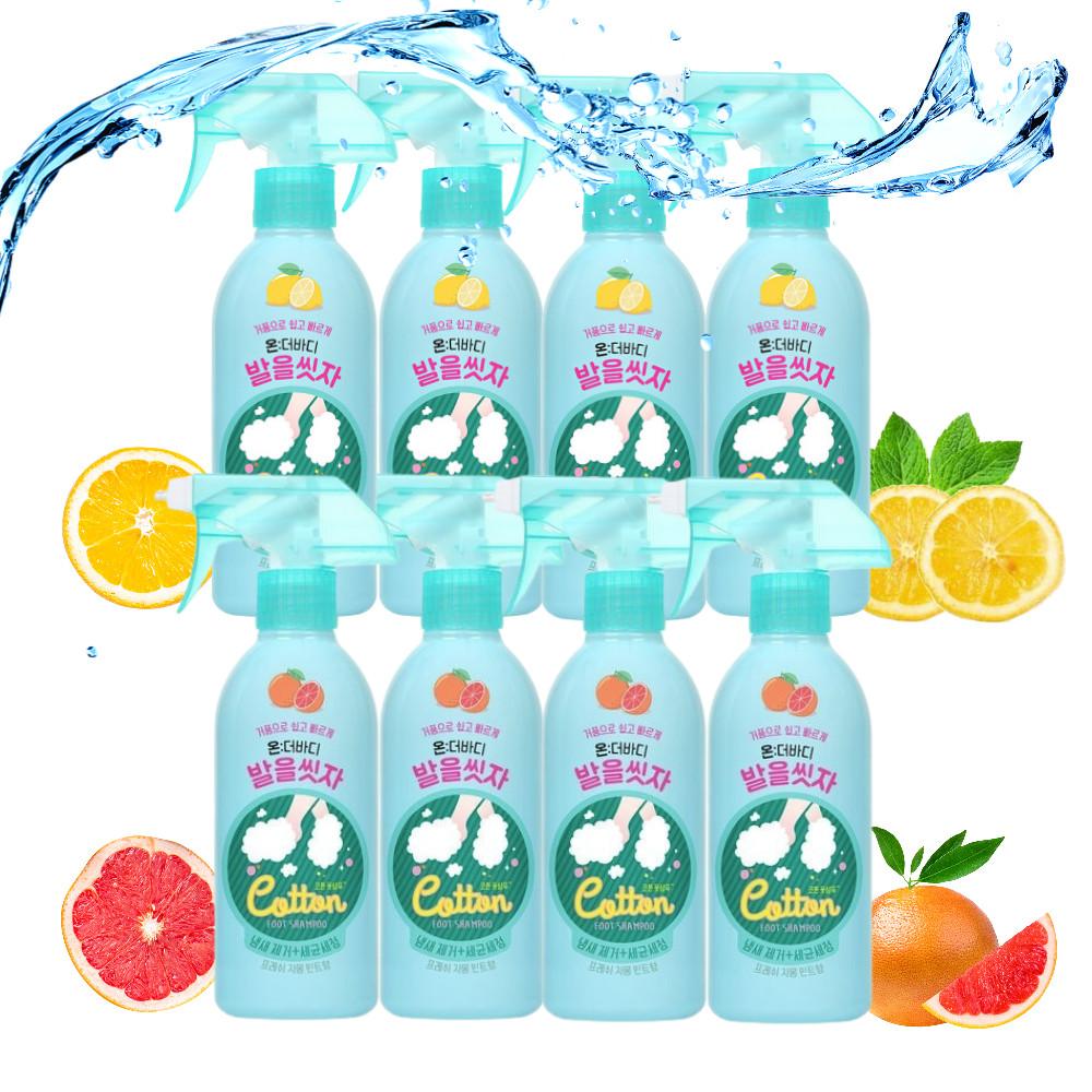 온더바디 발을씻자 풋샴푸 385ml x 4개