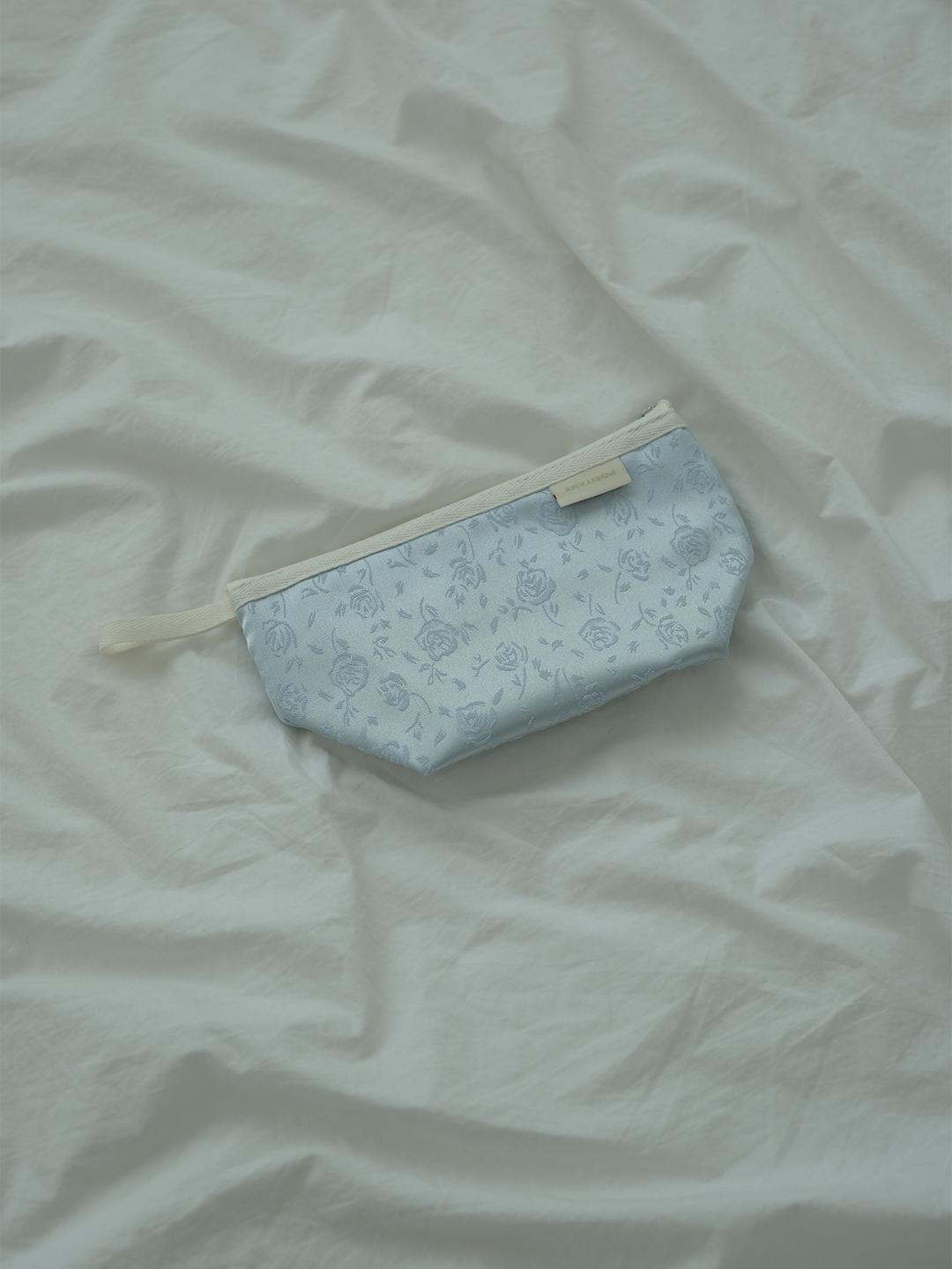 Posy Pouch (Satin Rose Blue)