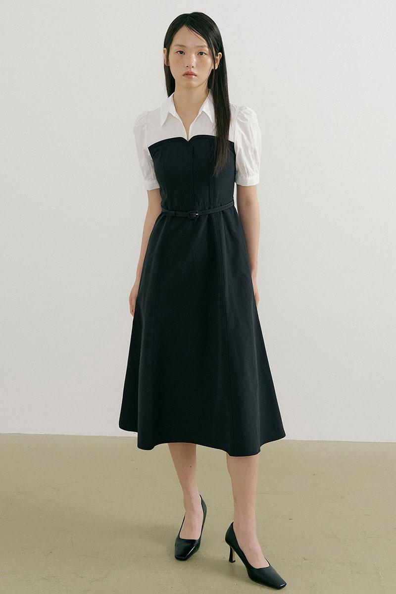 Bustier Flare One-piece (black)