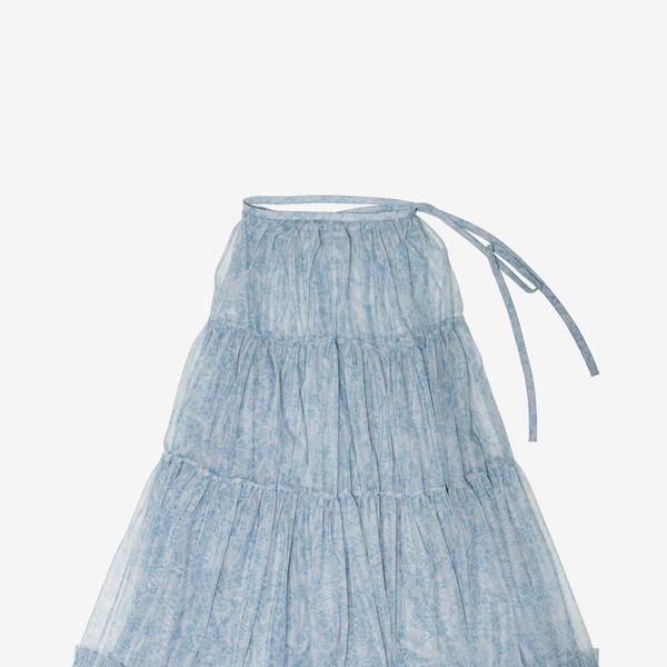 SEE-THROUGH SHIRRING WRAP SKIRT :  P17-1