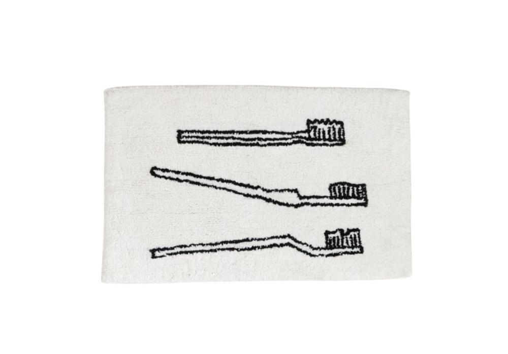 미니멀 심플 디자인 칫솔 욕실 발 매트 레터링 러그 카페트