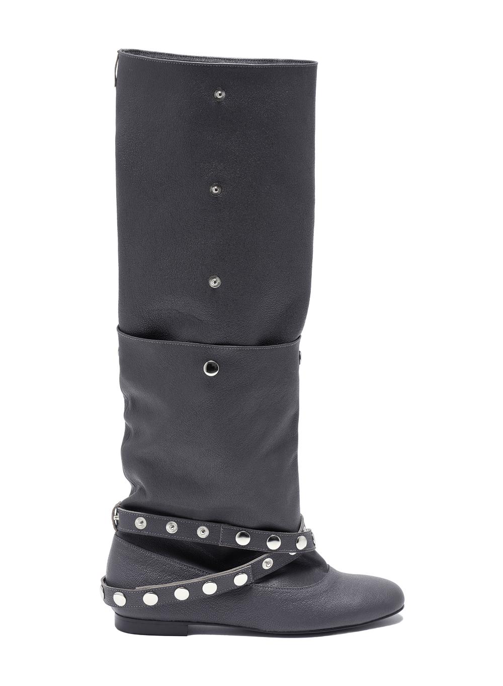 [WOMEN] MULTIWAY SLOUCHY FLAT TALL BOOTS_GREY