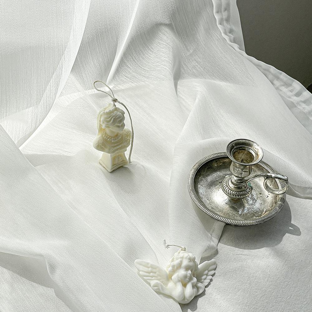 클리어 무드 프리미엄 쉬폰 셔링 커튼