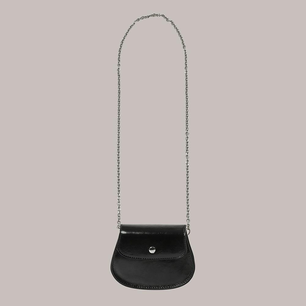 Flap Silver Mini bag - Black