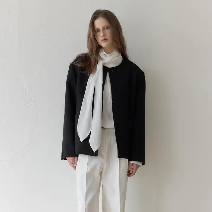 [2nd] Classic Tweed Jacket (Black)