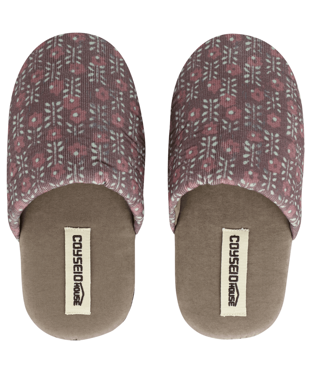 SOFT FLOWER HOUSE SHOES PURPLE