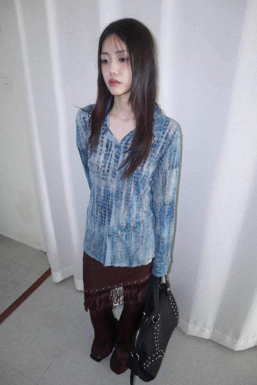팁씨 tai pattern blouse (2color)