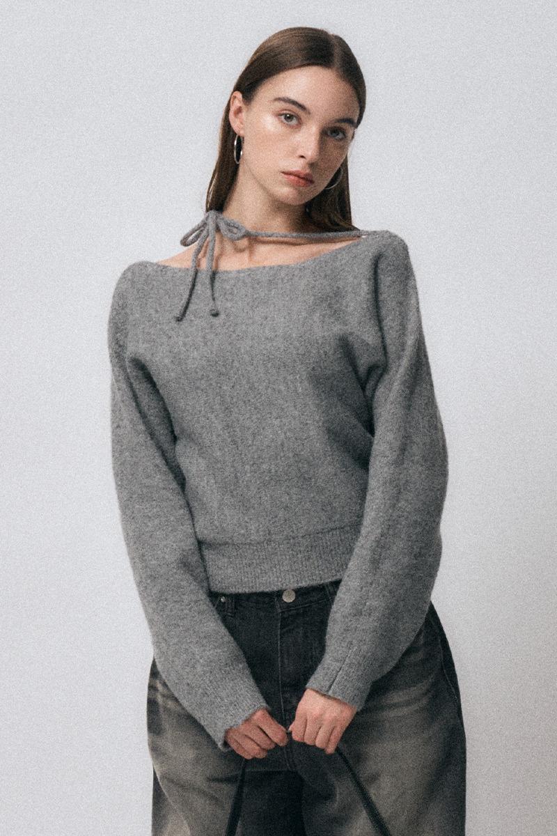 st shoulder knit [grey]
