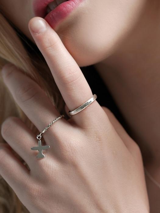 only for me initial simple Ring 온리포미 실버 이니셜반지